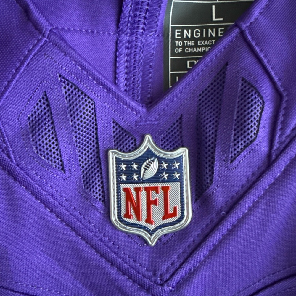 Nike Purple and White Men's Jersey - Picture 5 of 6